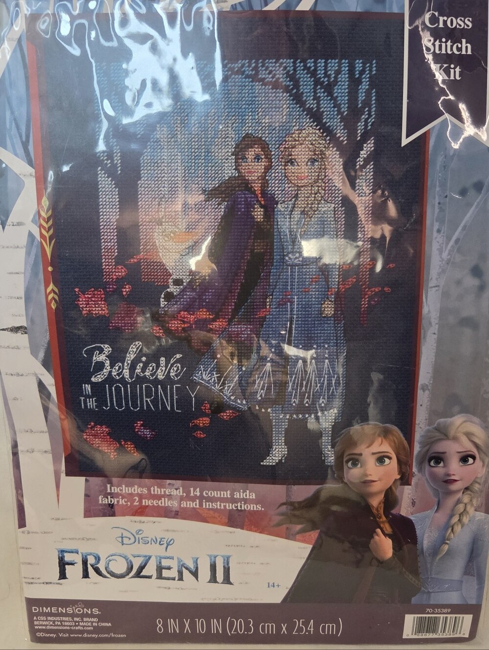 Dimensions Disney Frozen II Believe in the Journey Counted Cross Stitch Kit 8x10